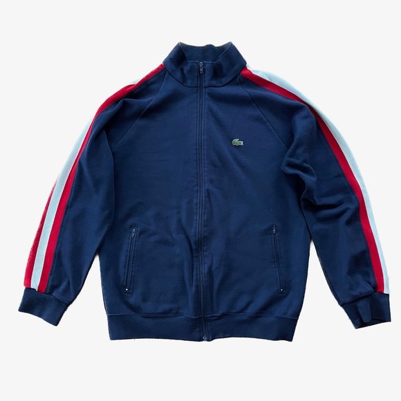 Izod Lacoste 80s Vintage Zip-Up Track Jacket Men's Large - Picture 2 of 6